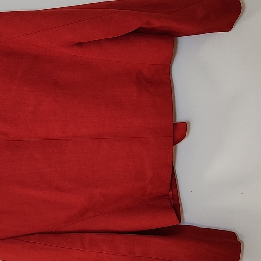 VTG Christian Dior red cropped blazer  Red Double-Breasted Blazer Size 6 - Picture 12 of 16